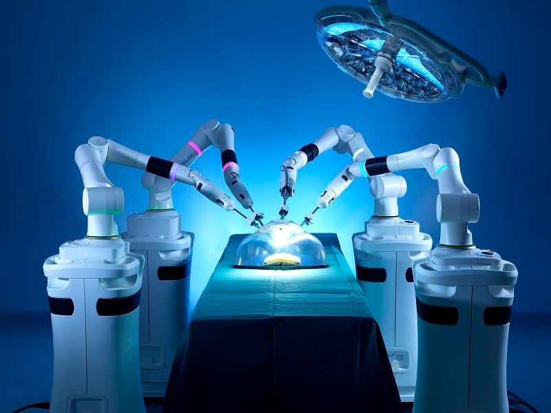 Robotic arms demonstrating robotic-assisted surgical systems 