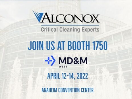 Join Alconox at MD&M West April 12-14, 2022 at the Anaheim Convention Center